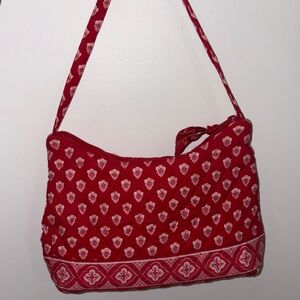 Vera Bradley Quilted Red Patterned Shoulder Bag